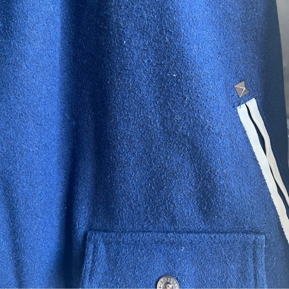 Rocawear ROC Rebel League Embroidered Contrast Varsity Jacket Navy White Size XL - Picture 8 of 16